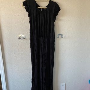 Large Black Pant Romper